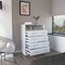 Tuhome Peru L Four Drawer Dresser, Superior Top, One Open Shelf, White CLB6744 - alternate 1